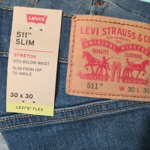 Levi's 511 Blue Skinny Jeans Slim Fit Flex